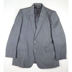 GINO CAPPELI - VINTAGE MEN'S GRAY PINSTRIPE BLAZER JACKET - SIZE 44R
